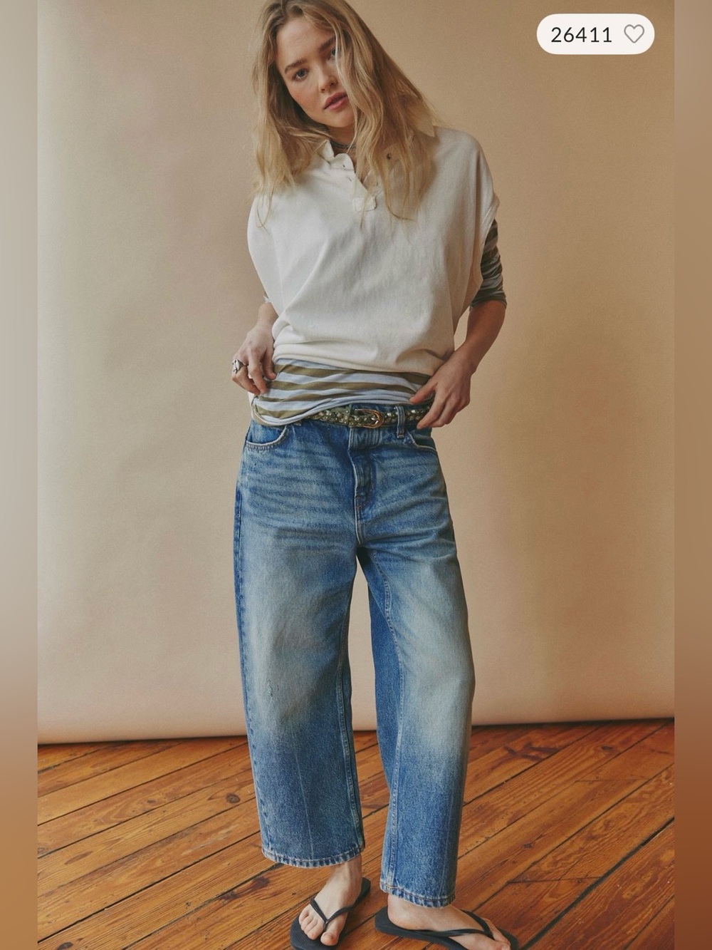 NWT Free People We The Free Deep Trance Dropped Boyfriend Jeans size 33 long